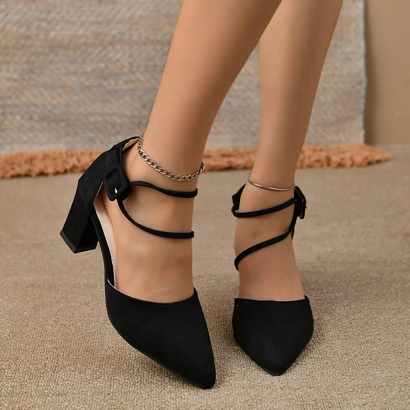 Damskie Buty Na Obcasie W Jednolitym Kolorze, Eleganckie