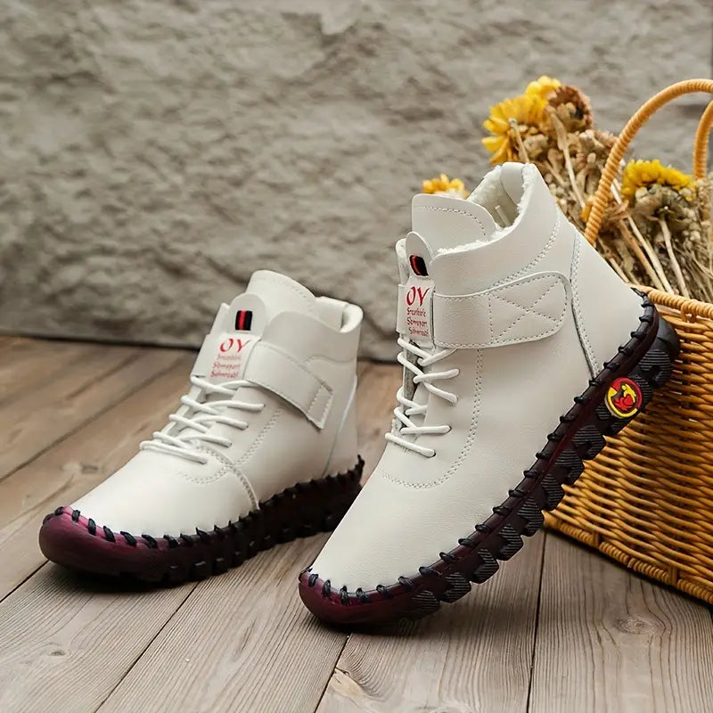 HOME-LOVER™ Wysokie Damsmkie Buty ze Skóry ocieplane jesień/zima
