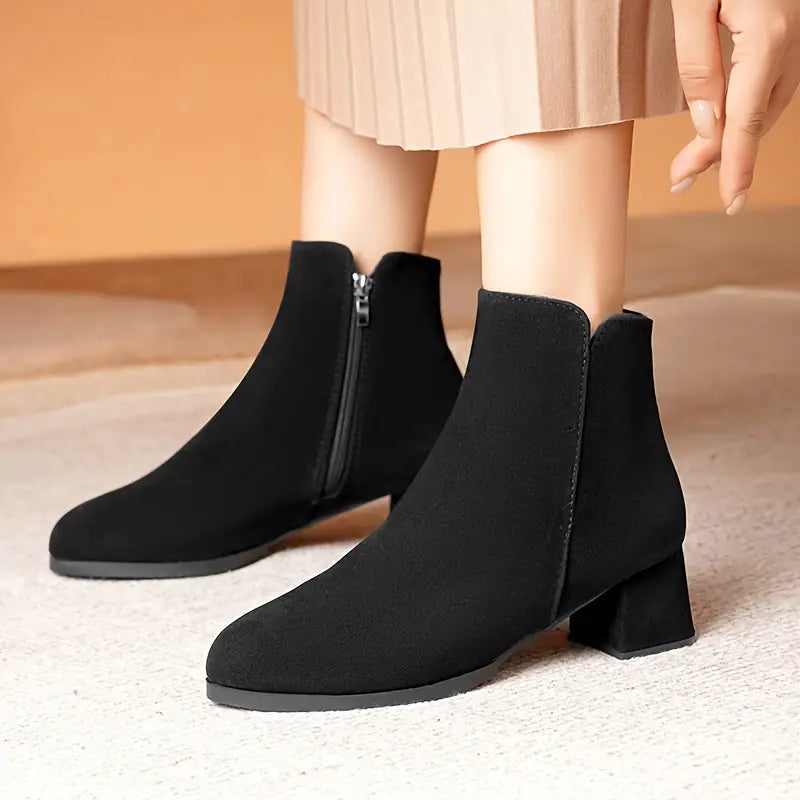 HOME-LOVER -Codzienne Buty Na Grubym Obcasie