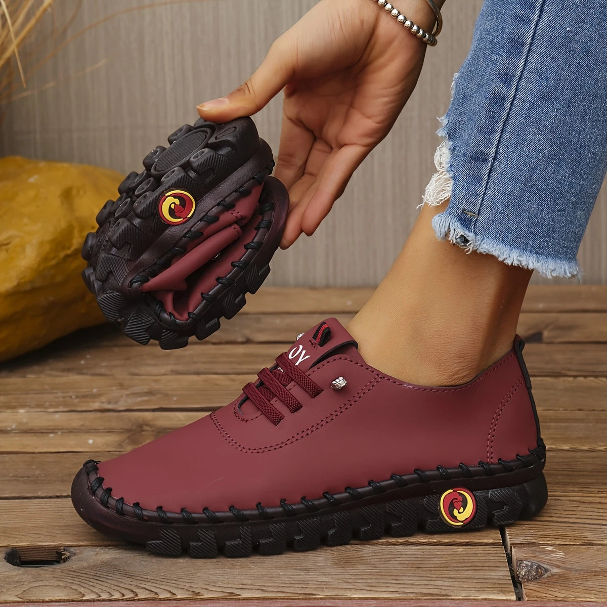 HOMELOVER™ Wygodne Ręcznie szyte buty z wyjątkowo miękką podeszwą wodoodporne
