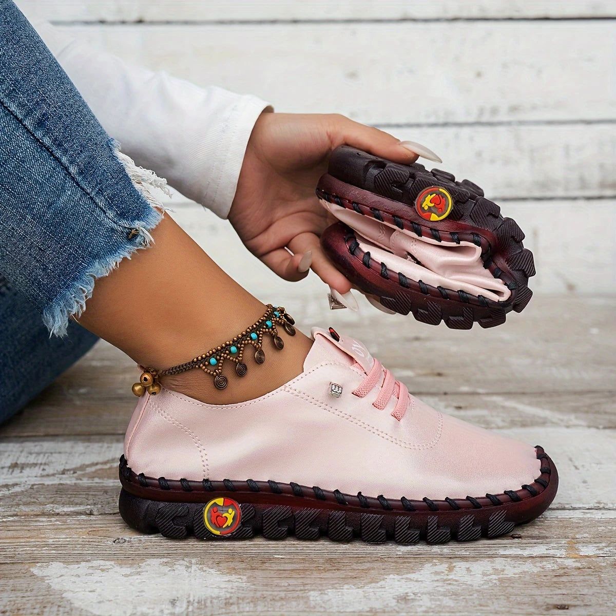 HOMELOVER™ Wygodne Ręcznie szyte buty z wyjątkowo miękką podeszwą wodoodporne