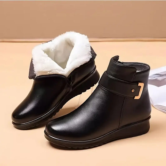 Buty z futerkiem ze  Lekke wygodne ręcznie wykonane Jesień/zima