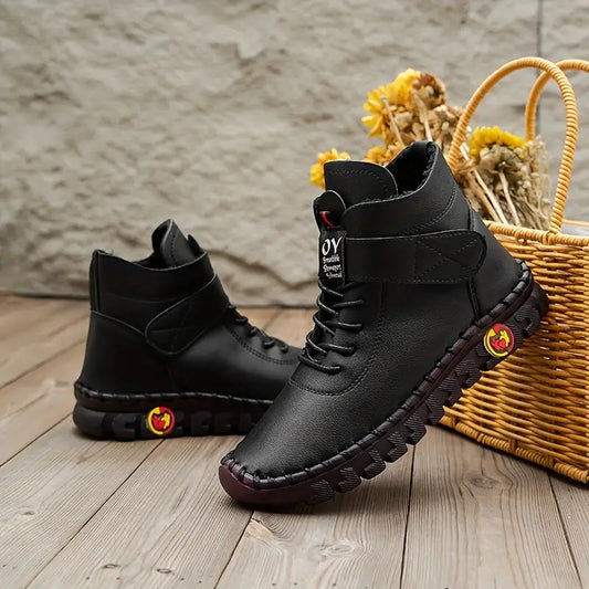 HOME-LOVER™ Wysokie Damsmkie Buty ze Skóry ocieplane jesień/zima