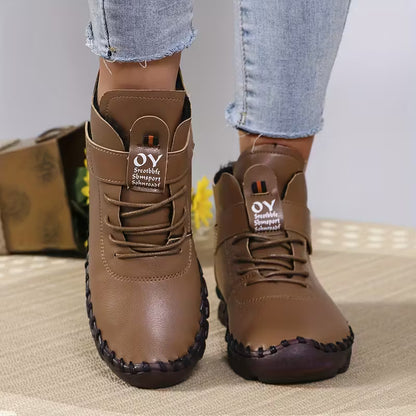 HOME-LOVER™ Wysokie Damsmkie Buty ze Skóry ocieplane jesień/zima