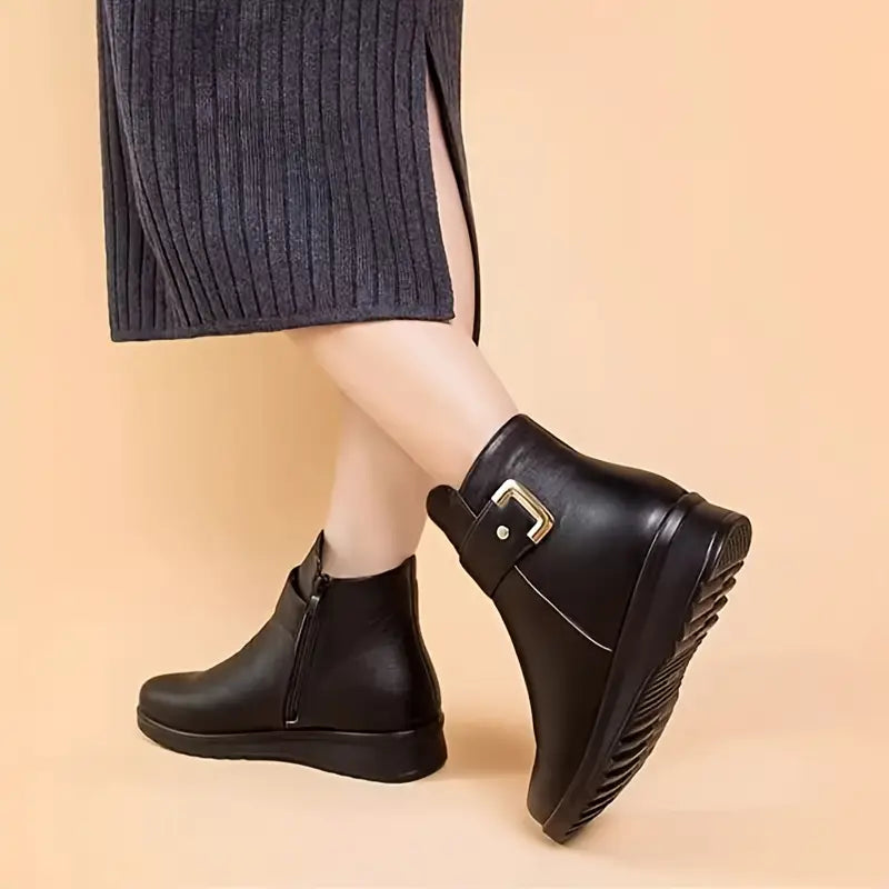 Buty z futerkiem ze  Lekke wygodne ręcznie wykonane Jesień/zima