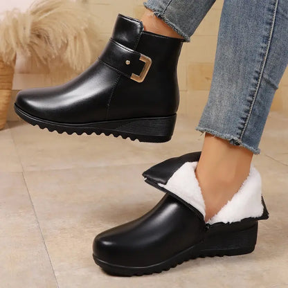 Buty z futerkiem ze  Lekke wygodne ręcznie wykonane Jesień/zima