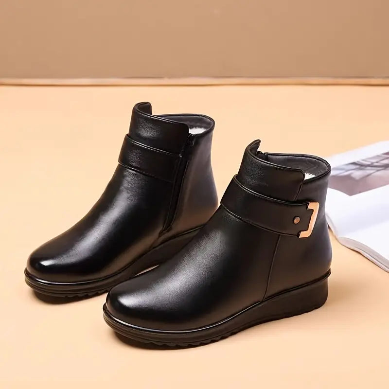 Buty z futerkiem ze  Lekke wygodne ręcznie wykonane Jesień/zima